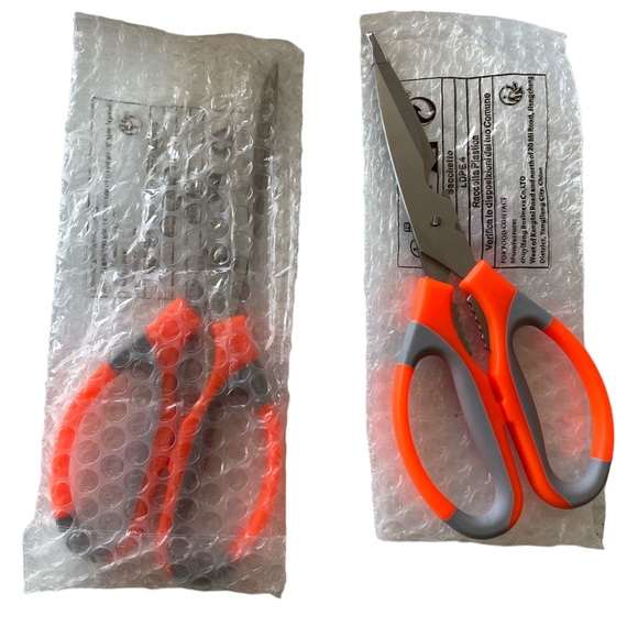 2 pc Multifunctional Scissors, Ultra Sharp Stainless Steel Kitchen Scissors NEW - Picture 6 of 6